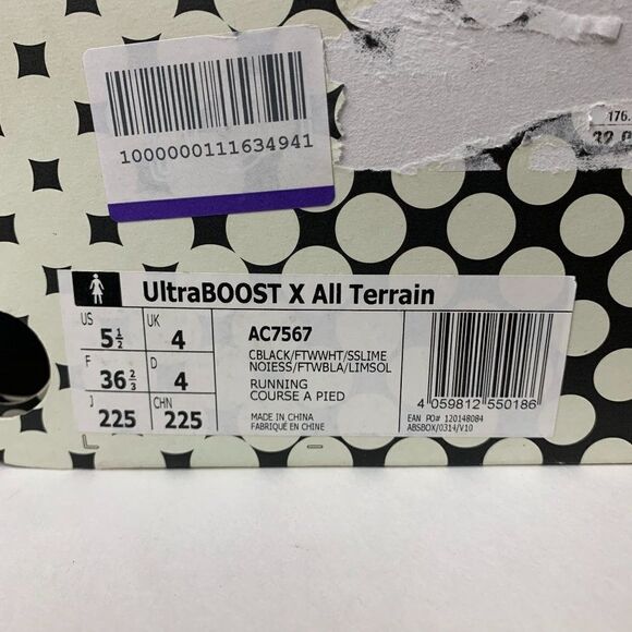 Adidas Ultra Boost X ATR Stella Mccartney AC7567 Womens Shoes 5.5US Black - Picture 11 of 13